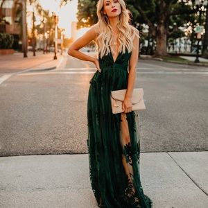 Antonia Hunter green maxi dress